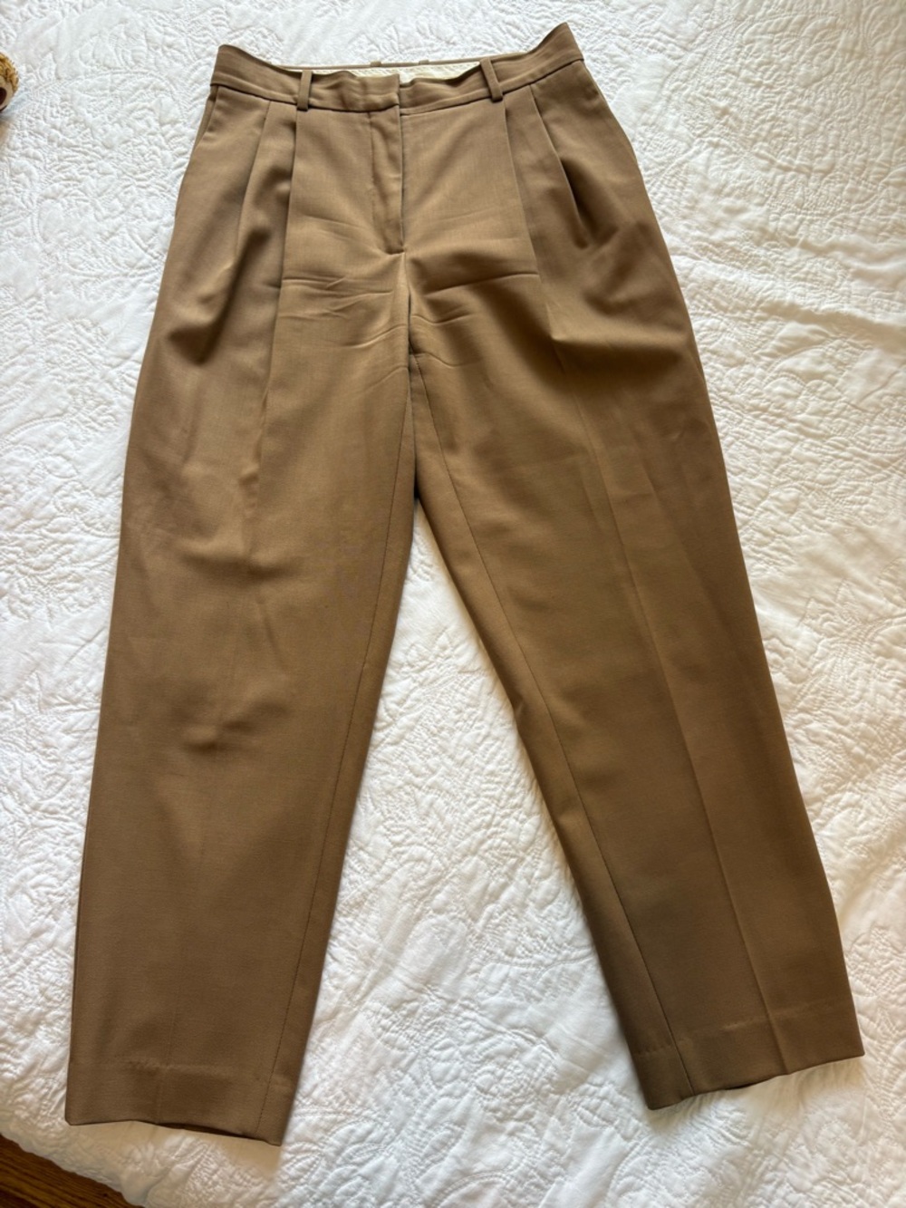 Aritzia Babaton Brown Pleated Dress Pants